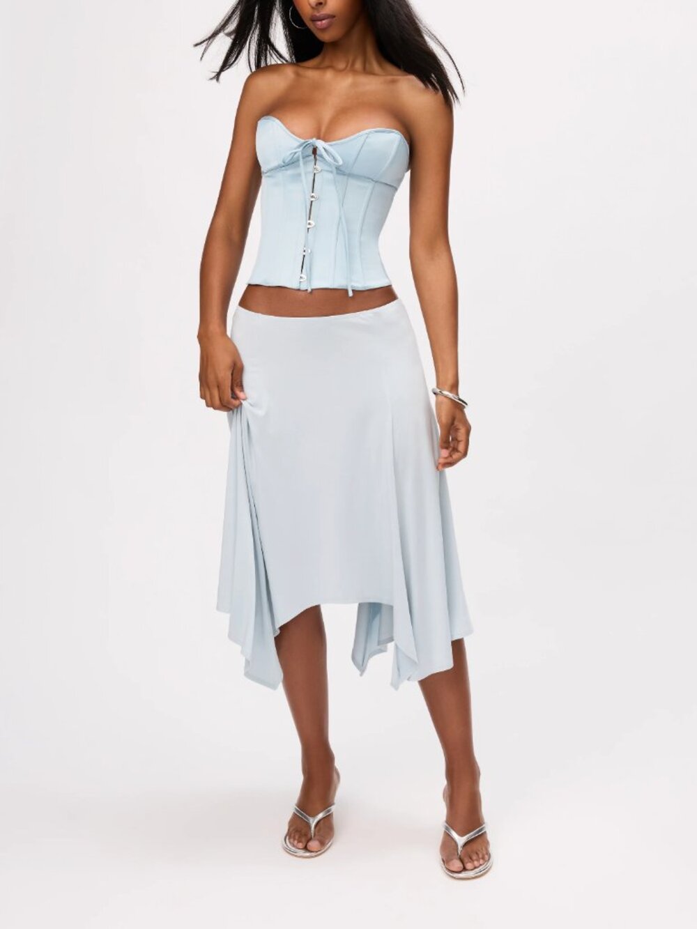 GUIZIO Blue Lana Skirt